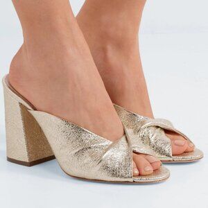 Loeffler Randall Laurel Twist Mule Gold 7.5